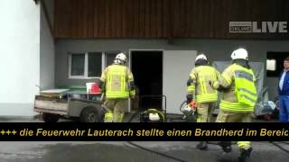 Lauterach Wohnungsbrand in der Kirchstraße [upl. by Crofoot]