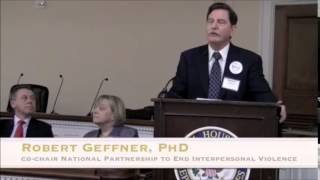 Dr Robert Geffner PhD cochair of NPEIV speaks at Stop Abuse Campaign briefing [upl. by Joshia]