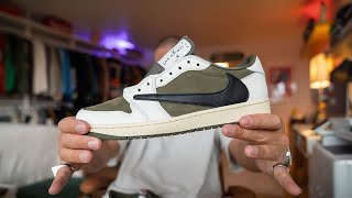 TRAVIS SCOTT x JORDAN 1 LOW OLIVE 🫒 ÇA NE S’ARRETE PLUS ⛔️ [upl. by Sirovaj]