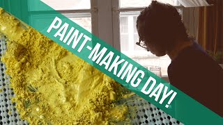 Paint Making Day  Handmade Watercolors  Studio Vlog [upl. by Namas731]