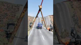 Cement trucks vs giant hammer part805 shortvideo beamngdrive shorts india truck usa [upl. by Mareld663]