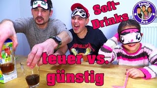 SOFT DRINKS CHALLENGE GETRÄNKE TEUER VS GÜNSTIG  Ultimativer Test  FAMILY FUN [upl. by Attennyl60]