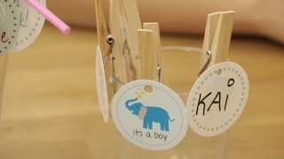 Namensschilder Kindergeburtstag DIY  schöneinpacken [upl. by Orodoet876]