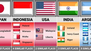 How Many Similar Flags of Different Countries [upl. by Yahiya512]