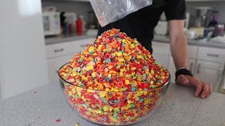 MASSIVE Bowl of Fruity Pebbles Challenge [upl. by Shaia]