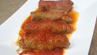 BRACIOLE AL SUGO MORBIDISSIME  ricette veloci  FoodVlogger [upl. by Jehiel]