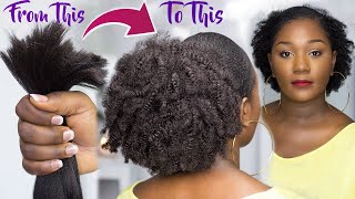 😱SHE CHANGED THE GAME DIY 172 kinky curly drawstring ponytail for SHORT 4C Natural Hair [upl. by Fazeli221]