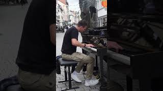 Public Piano in Esslingen secrets one Republic Cover [upl. by Aronoel]