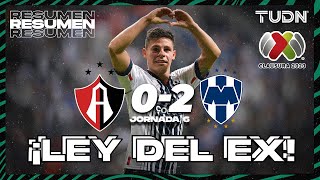 Resumen y goles  Atlas 02 Rayados  Liga Mx  CL2023 J6  TUDN [upl. by Moncear425]