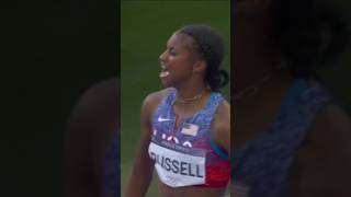 Masai Russell’s Olympic debut turns GOLD 🥇 [upl. by Clarinda]