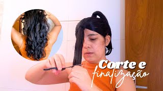 Retoque do meu corte capilar  finalizando o cabelo médio ondulado 2AB 🧴✨ [upl. by Vincelette]