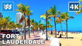 4K Fort Lauderdale Florida USA  Spring Break Walking Tour Vlog amp Vacation Travel Guide 🎧 [upl. by Mercuri]