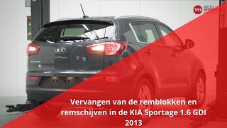 Vervangen van de remblokken en remschijven in de Kia Sportage 16 GDI 2013 [upl. by Auahsoj]