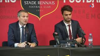 Le président du Stade rennais évoque le transfert de Joris Gnagnon [upl. by Yngad839]