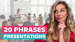 How to Give a Presentation in English  20 Phrases you MUST know [upl. by Silva]