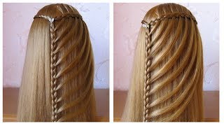 Tuto tresse cascade facile ★ Coiffure simple pour tous les jours cheveux long [upl. by Sinnard]