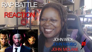 First Time Hearing Epic Rap Battles  John Wick vs John Rambo vs John McClane  Reaction [upl. by Hewart34]