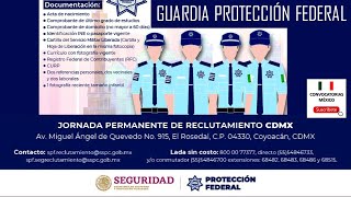 ⛔️ Convocatoria Guardia del servicio de PROTECCIÓN FEDERAL CDMX Requisitos Beneficio 10 37286 [upl. by Alakcim]