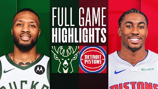 BUCKS at PISTONS  NBA PRESEASON FULL GAME HIGHLIGHTS  October 6 2024 [upl. by Berky]