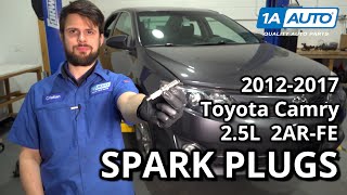 How to Replace Spark Plugs 20122017 Toyota Camry 25L [upl. by Shanahan612]