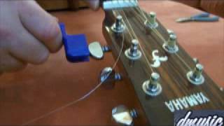 DMusic Lesson 1 How To String An Acoustic Guitar [upl. by Loseff]