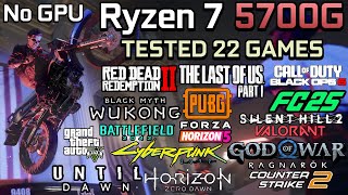 Ryzen 7 5700G  Test in 22 Games  Without a graphics card in 2024 is still enough for gaming [upl. by Jeanette]