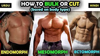 How to BULK or CUT based on Body Type Ectomorph Mesomorph Endomorph [upl. by Leugimsiul]