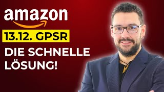 Schnelle GPSR Lösung für Amazon Händler So einfach geht es  emcnexus [upl. by Naek]