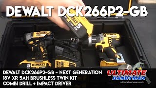 Dewalt DCK266P2GB – Next Generation 18V XR 5AH Brushless Twin Kit – Combi drill  Impact Driver [upl. by Olpe]