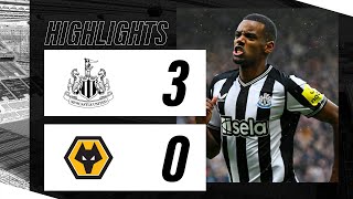 Newcastle United 3 Wolverhampton Wanderers 0  Premier League Highlights [upl. by Amir]