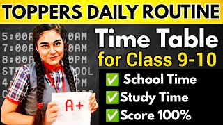 Toppers Daily Timetable for class 9 amp 10 Class🔥Master Plan to Study 30 Days before Exams TIMETABLE [upl. by Loni]