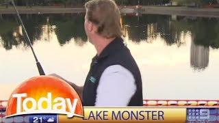 Fishing segment on live tv goes horribly wrong [upl. by Nutsud]