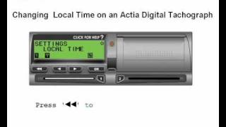 How to Change time on an Actia Digital Tachograph [upl. by Atihcnoc]