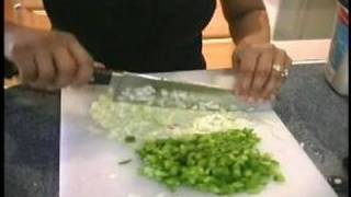 How To Cook Spanish Chicken amp Rice  Dicing Onions for Spanish Chicken amp Rice [upl. by Latoye776]