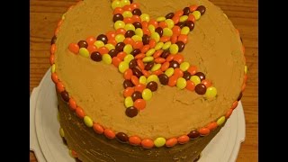 AMAZING Ghirardelli Triple Chocolate Brownie Reeses Pieces Cake Easy Baking 101 [upl. by Roy835]