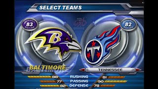 Retro Gaming NFL Blitz Pro PlayStation 2 Baltimore Ravens vs Tennessee Titans [upl. by Haelat]