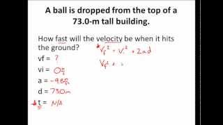 FREE FALL MOTION PRACTICE  1D Kinematic Motion [upl. by Atsejam]