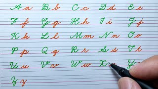 Cursive writing a to z  English capital amp small letters Cursive handwriting practice Cursive abcd [upl. by Incrocci]