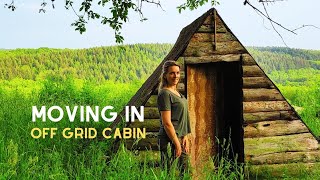 16 Alone amp Off Grid Remote hilltop french CABIN TOUR amp summer kitchen [upl. by Ariaes]