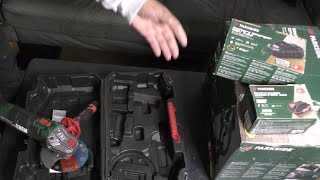 PARKSIDE Cordless Grinder and Circular Chop SawUnboxing and ReviewGerryBTV parksidepowertools [upl. by Christye247]