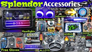 Splendor Accessories  All Models  WholesaleRetail  Cheap Bike Accessories Splendoraccessories [upl. by Clementine]