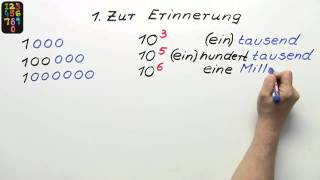 Wie schreibt und spricht man die großen Zahlen richtig  Mathematik  Algebra [upl. by Arekat]