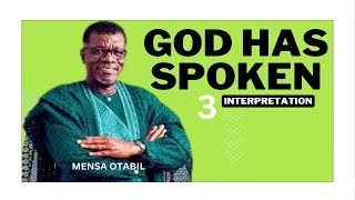 GOD HAS SPOKEN 3 Interpretation  Pastor Mensa Otabil  ICGC Christ Temple live streaming [upl. by Rehm]