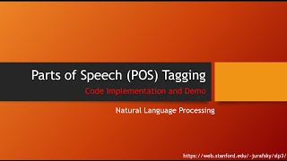 NLP 22  Parts of Speech POS Tagging  Code Implementation  NLTK amp SpaCy  Python  Bangla [upl. by Llabmik]