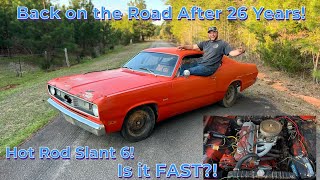 Is the HOTROD Slant 6 FAST First Drive in 26 Years Forgotten Plymouth Duster Rescue [upl. by Hamo]