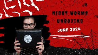 Night Worms Book Box June 2024 Unboxing  Violet Prynne [upl. by Grimbal]