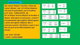 LendaMatematike 8 Kapitulli 13 Tema Thyesat dhe numrat dhjetore Mesuese Silvana Ã‡AUSHI [upl. by Eiramanna]