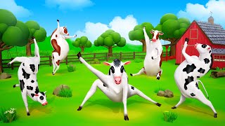 Funny Cow Dance Compilation Videos  Cow Cartoon Videos  Funny Animals Cartoons [upl. by Repard]