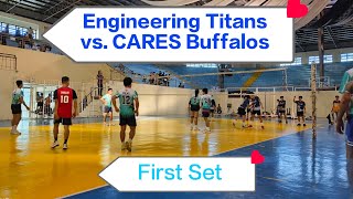 COE Titans vs CARES Buffalos  First Set  Centralian Fest 2024 [upl. by Adnahsal]