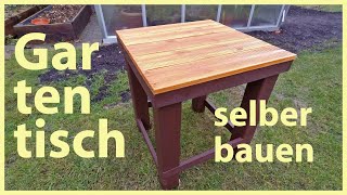 Gartentisch aus Holzresten selber bauen  DIY [upl. by Humfrey]